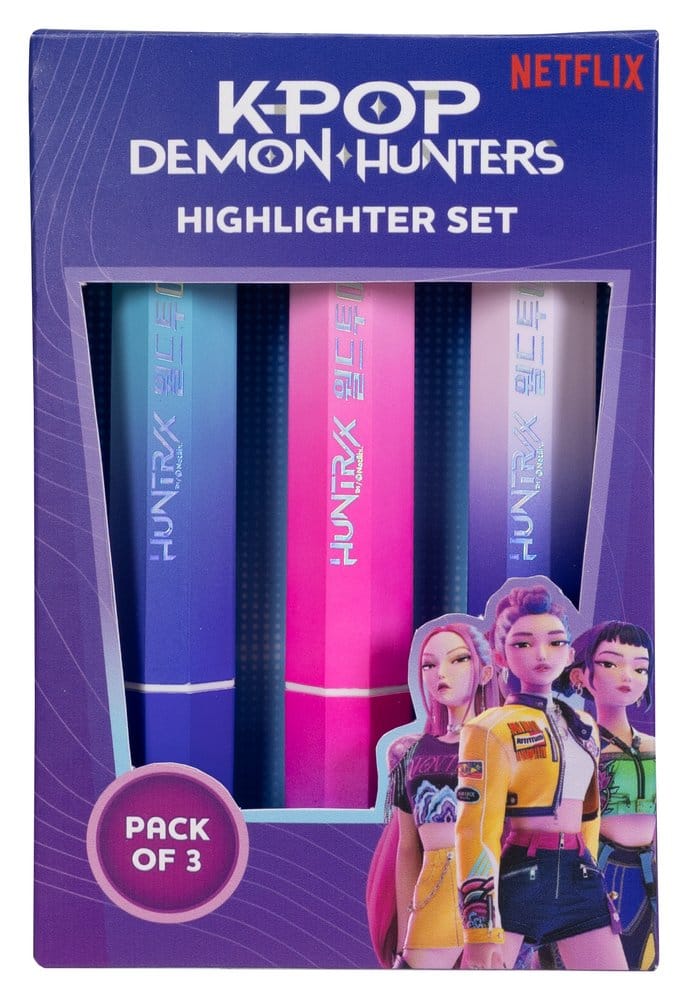 KPop Demon Hunters Highlighters 3-Pack Huntr/x 5056563710981