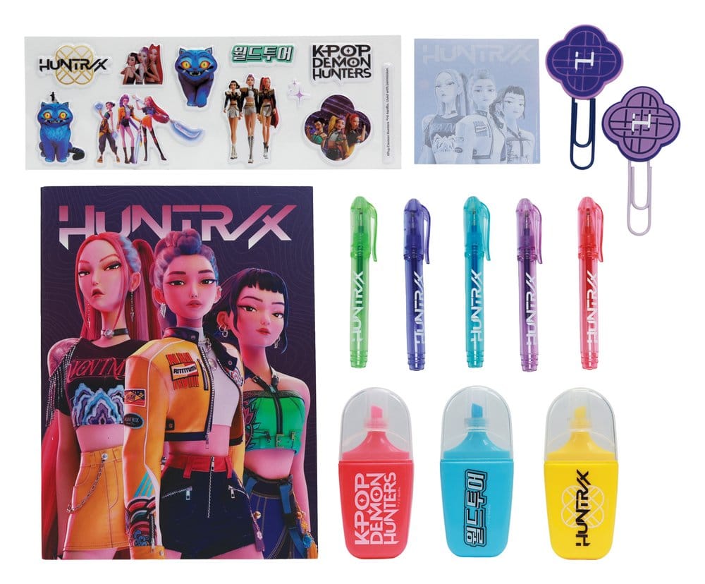 KPop Demon Hunters Stationery Set 10-Pack Huntr/x 5056563710998