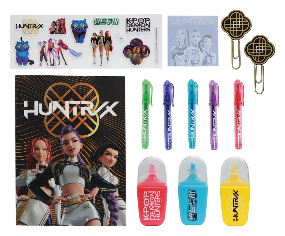 KPop Demon Hunters Stationery Set 10-Pack Golden 5056563722090