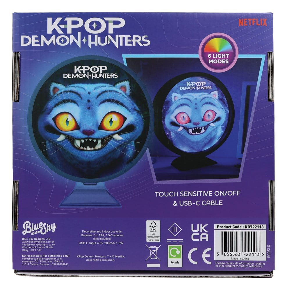 KPop Demon Hunters Mood Lamp with USB-C Derpy 11cm 5056563722113