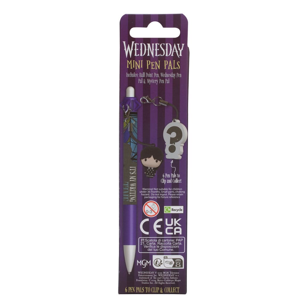 Wednesday Mini Pen Pal Pen & Pen Dangler Set 5056563717492