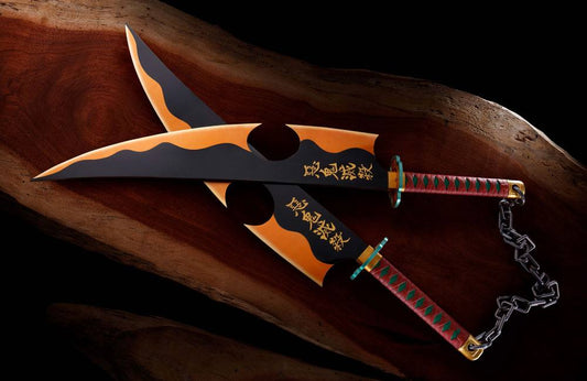 Demon Slayer: Kimetsu no Yaiba Proplica Replicas 1/1 ABS Plastic Nichirin Swords (Tengen Uzui) 110 cm 4573102638830