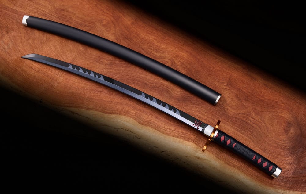 Demon Slayer: Kimetsu no Yaiba Proplica Replica 1/1 Nichirin Sword (Tanjiro Kamado) Kyojuro Rengoku´s Sword Gueard Ver. 88 cm 4573102675804
