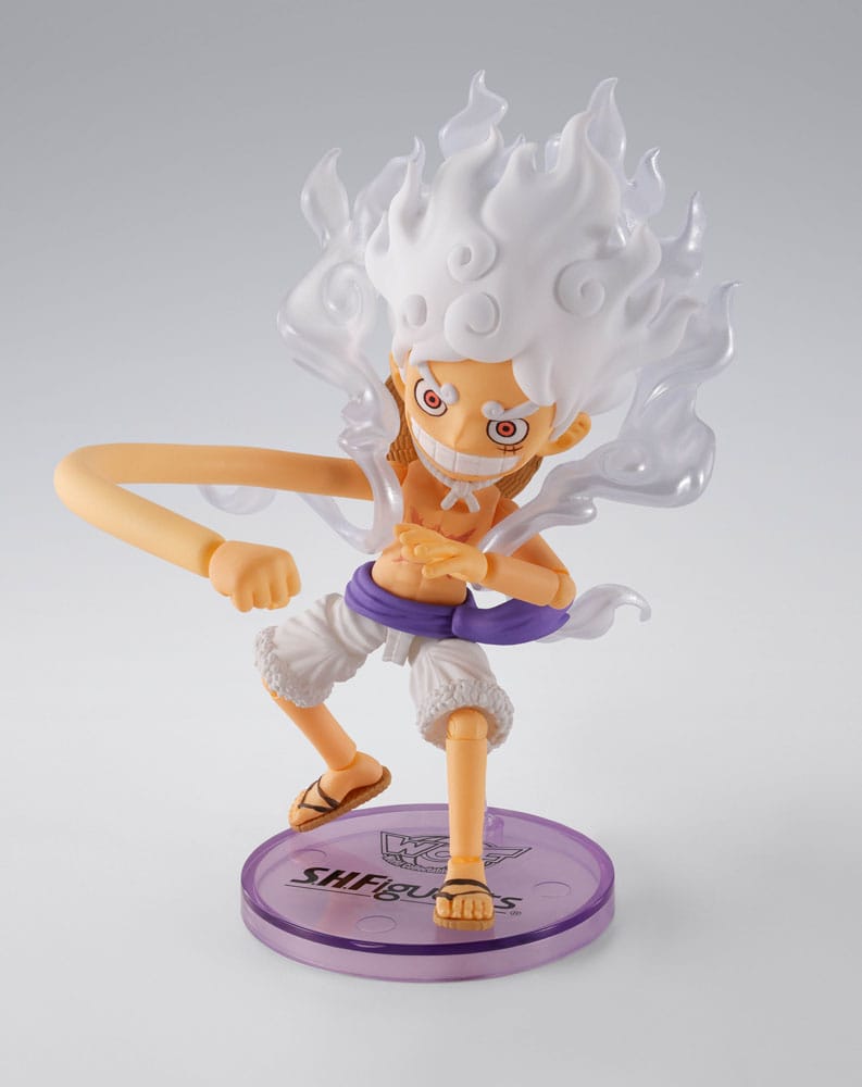 One Piece World Collactable Figures x S.H. Figuarts Action Figure Monkey D. Luffy Gear 5 8 cm          4573102692962