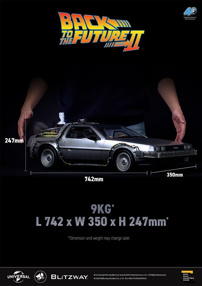 Back to the Future II Premium UMS vehicle 1/6 Time Machine 74 cm 8809321472754