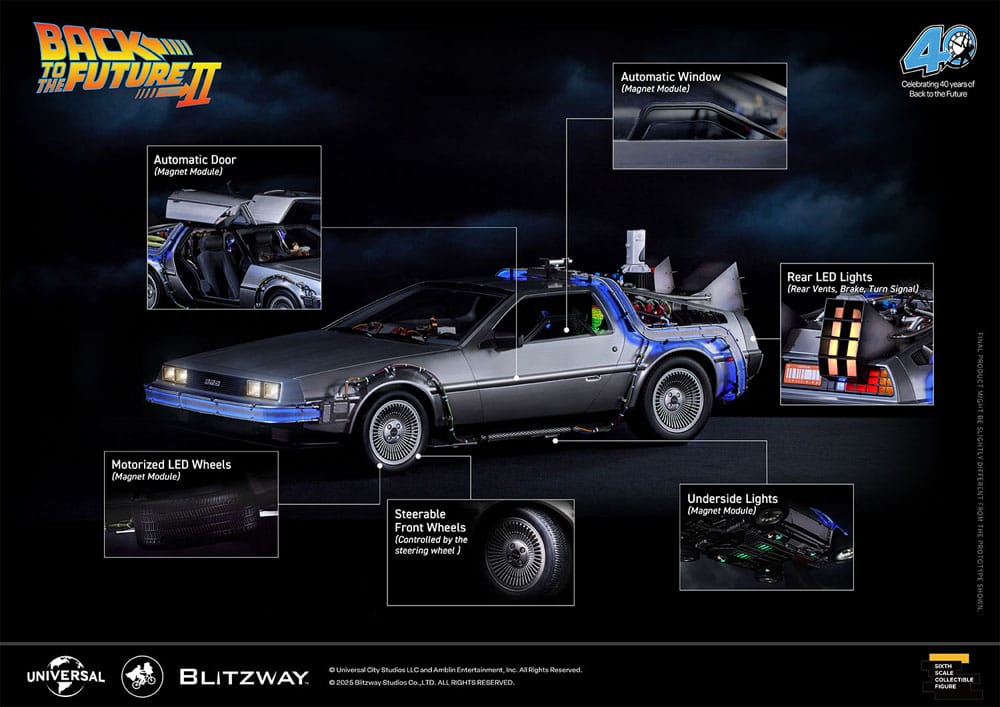 Back to the Future II Premium UMS vehicle 1/6 Time Machine 74 cm 8809321472754