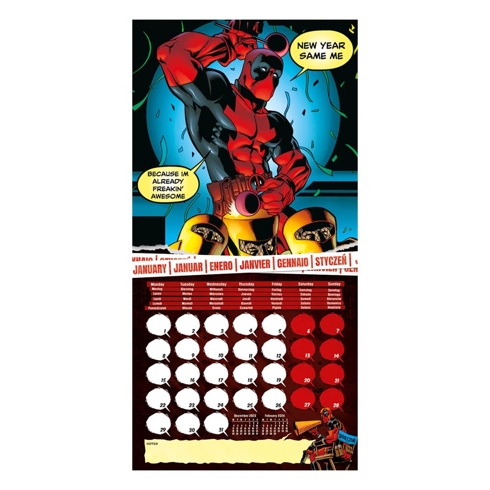 Marvel Calendar 2024 Deadpool 9781804230749