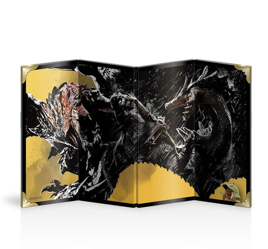 Monster Hunter Mini Folding Screen Ink Painting 4976219135177