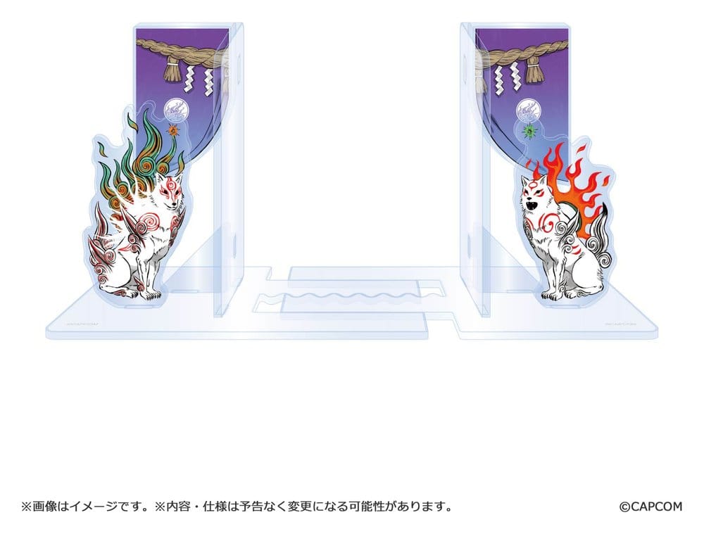 Okami 20th Anniversary Reprint Art Project Acrylic Bookends 14 cm 4976219138420