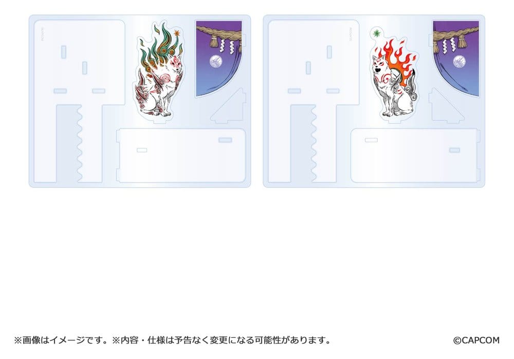 Okami 20th Anniversary Reprint Art Project Acrylic Bookends 14 cm 4976219138420