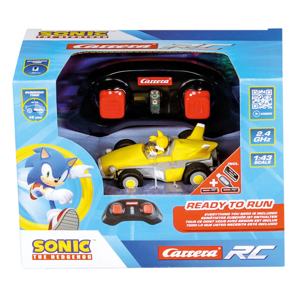Sonic the Hedgehog RC remote-controlled Car 1/43 2.4GHz Mini Tails 9003150143284