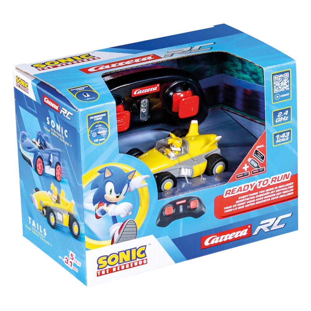 Sonic the Hedgehog RC remote-controlled Car 1/43 2.4GHz Mini Tails 9003150143284