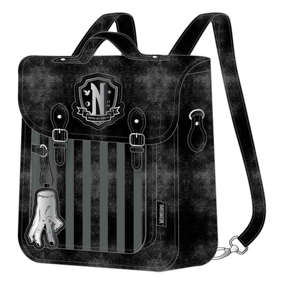 Wednesday Fashion - Faux Leather Backpack Nevermore 8445484418804