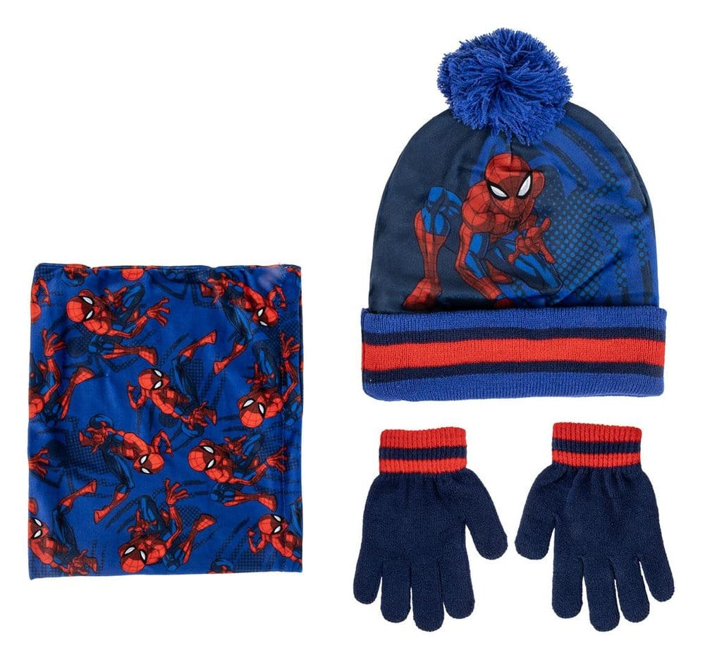 Marvel Beanie, Tube Scarf & Gloves 3-Set Spider-Man 8445484403008