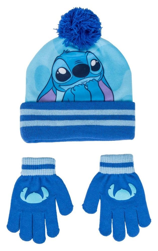 Lilo & Stitch Beanie & Gloves 2-Set Blue 8445484403138