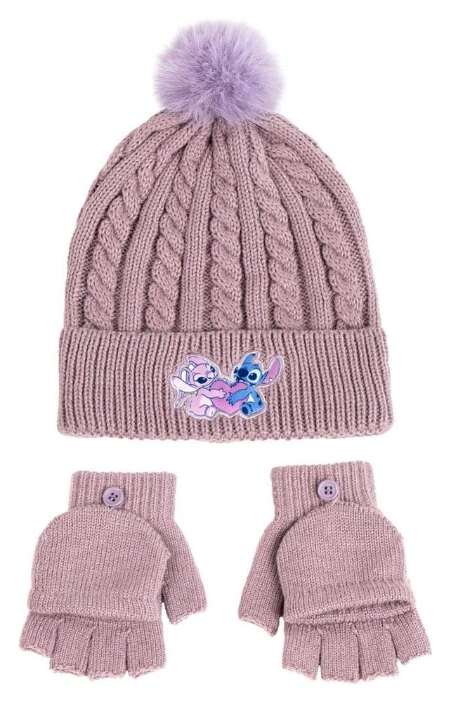Lilo & Stitch Beanie & Gloves 2-Set Pink 8445484403411