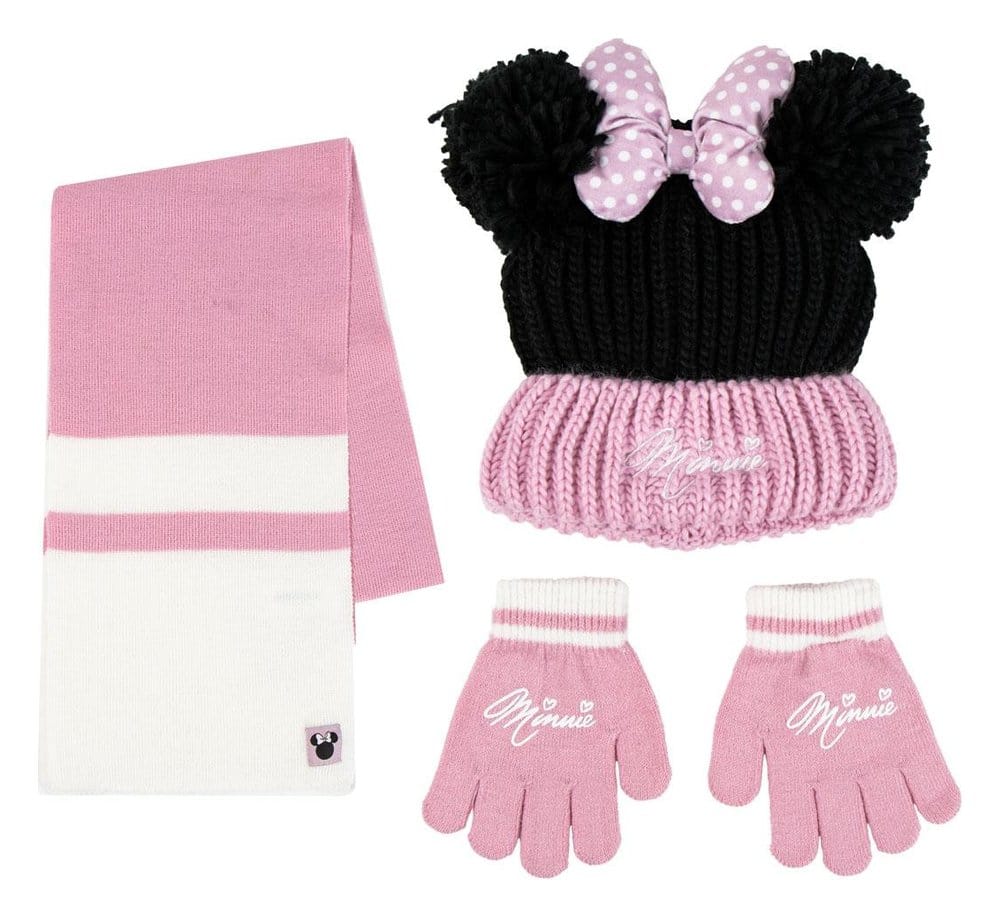 Disney Beanie, Scarf & Gloves 3-Set Minnie Mouse 8445484529777