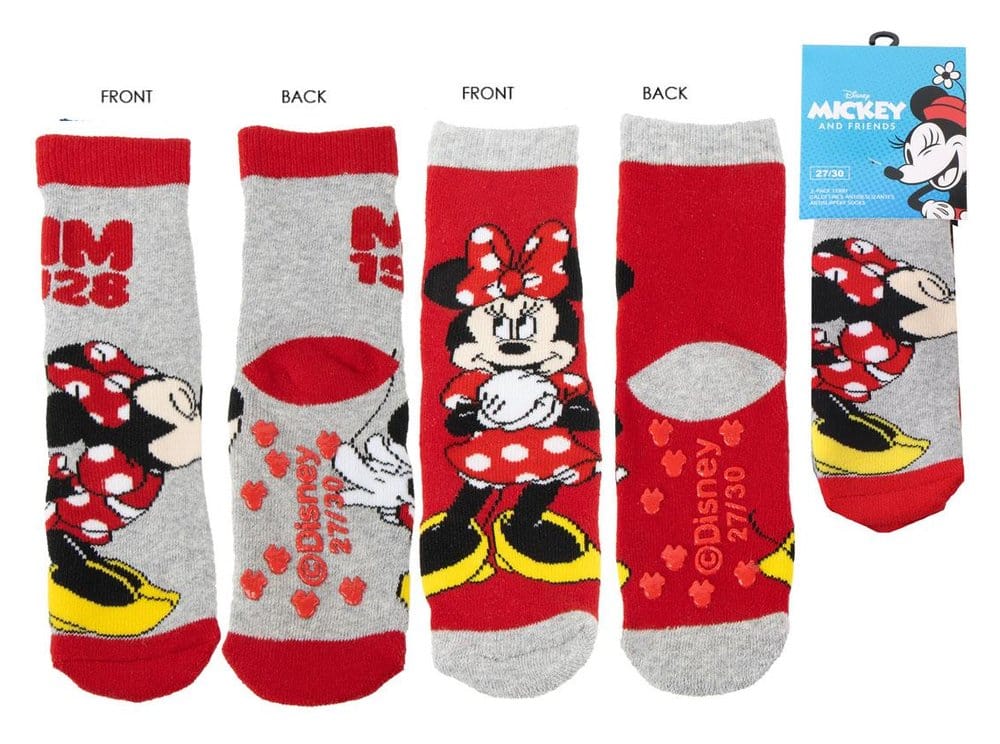 Disney Anti-Slip Socks with Applications Minnie Mouse 27-34 8445484528893