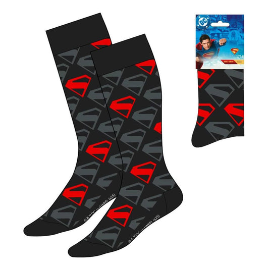 DC Comics Socks Superman Logo Black 38-45  8445484544152