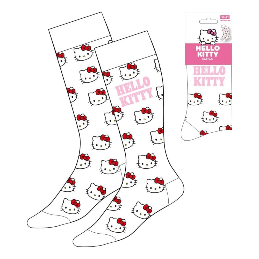 Sanrio Socks Hello Kitty Face White 36-43 8445484544282