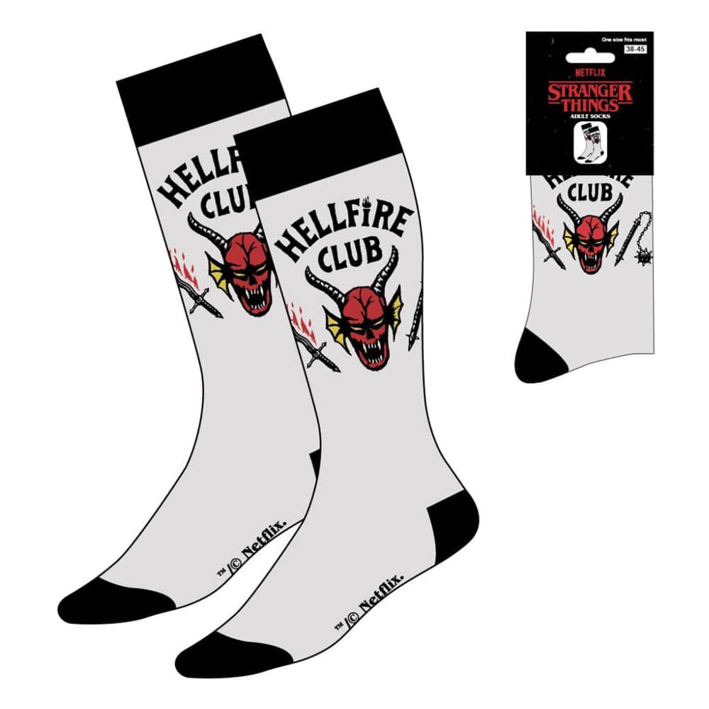 Stranger Things Socks Hellfire Club White 38-45  8445484579437