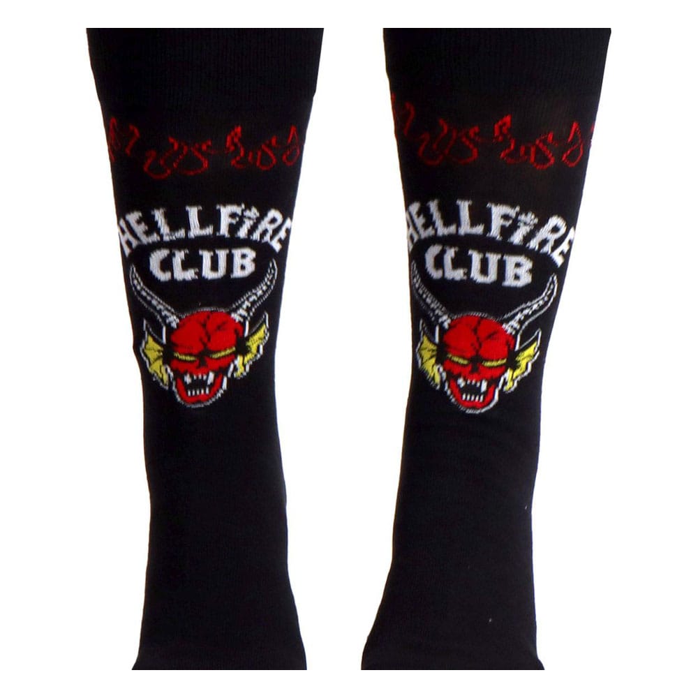 Stranger Things Socks Hellfire Club Black 38-45  8445484579451