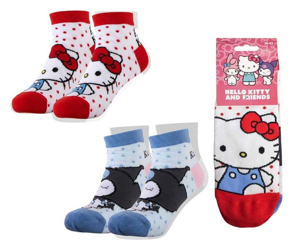Sanrio Socks 2-Pack Hello Kitty Short 36-43 8445484593907