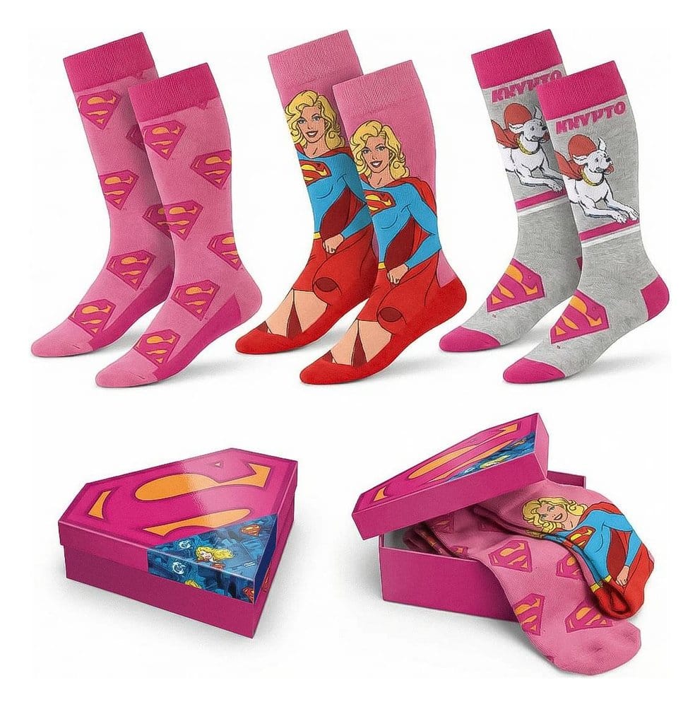 DC Comics Socks Superman Supergirl 3-Pack 36-43 8445484684117
