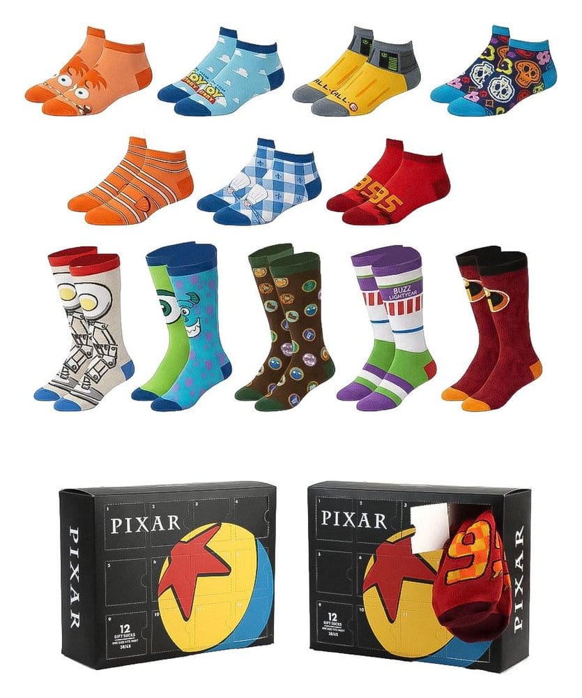 Disney Pixar Socks 12-Pack 38-45 8445484684391