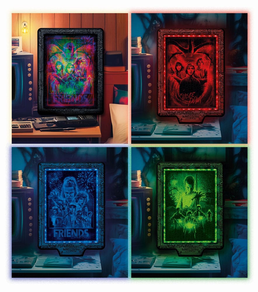 Stranger Things Metamorphic Art Collection Jigsaw Puzzle with Light-Up Effect The Upside (520 pieces) 8005125351558