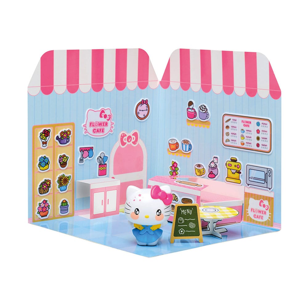 Hello Kitty and Friends Mini figure Sticker House Hello Kitty Flower Café 8412906300016