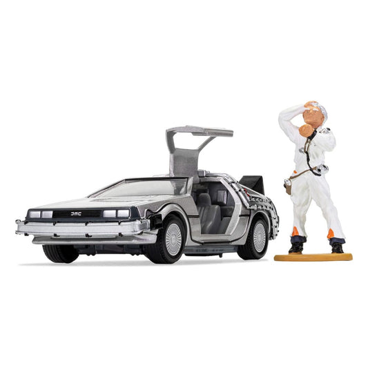 Back to the Future Diecast Model 1/36 DeLorean and Doc Brown Figure 5055286673719