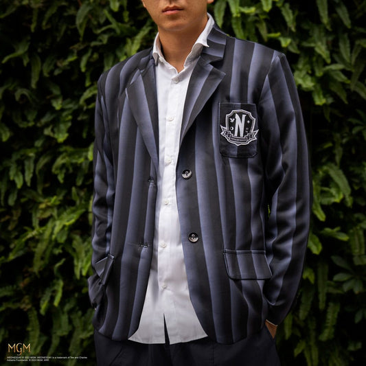 Wednesday Jacket Nevermore Academy black Striped Blazer Size S 4895205616349