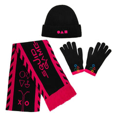 Squid Game Scarf, Beanie, Gloves Set Squid Game 4895205619630