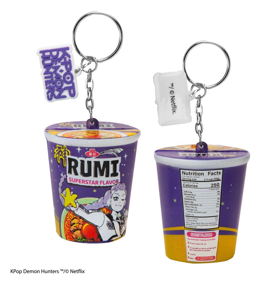 KPop Demon Hunters Squishy Keychain Rumi Superstar Flavor Noodles 4895205625259