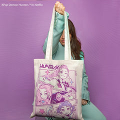 KPop Demon Hunters Tote Bag A battle for the fans 4895205625556