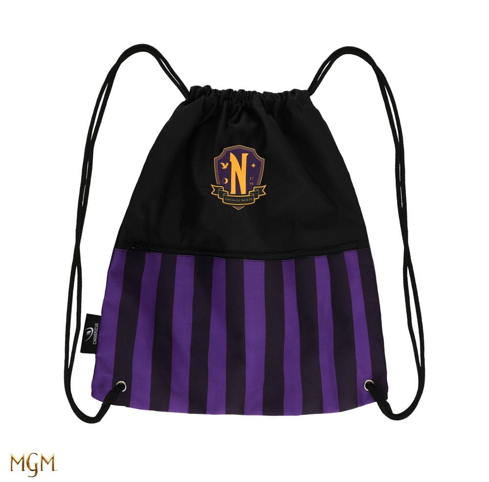 Wednesday Drawstring Bag Nevermore Academy Purple 4895205613225