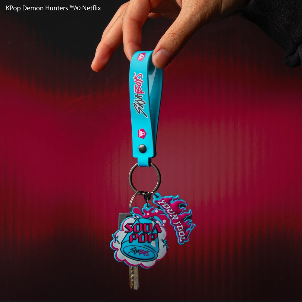 KPop Demon Hunters Wristlet Keychain Soda Pop 4895205625341
