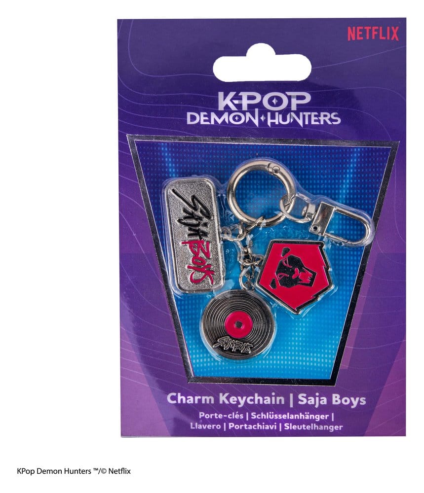 KPop Demon Hunters Charm Keychain Saja Boys 4895205625617