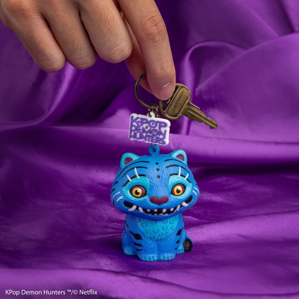 KPop Demon Hunters Squishy Keychain Derpy Tiger 4895205626256