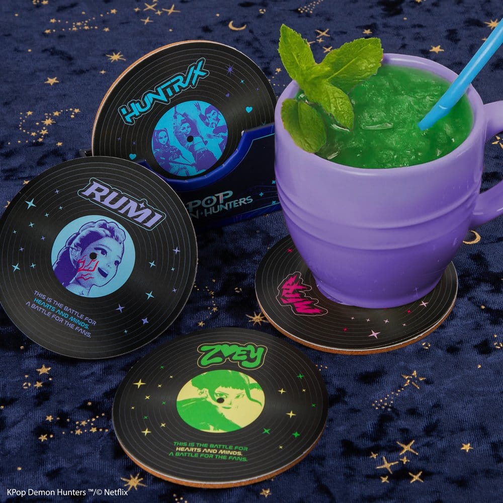 KPop Demon Hunters Set of 4 Coasters Hunters & Demons Soundtrack 4895205624887