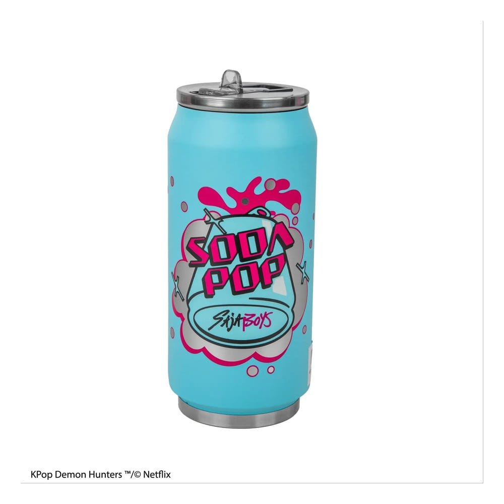 KPop Demon Hunters Thermal Straw Mug Soda Pop Can 4895205625822