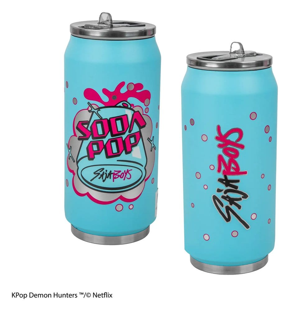 KPop Demon Hunters Thermal Straw Mug Soda Pop Can 4895205625822