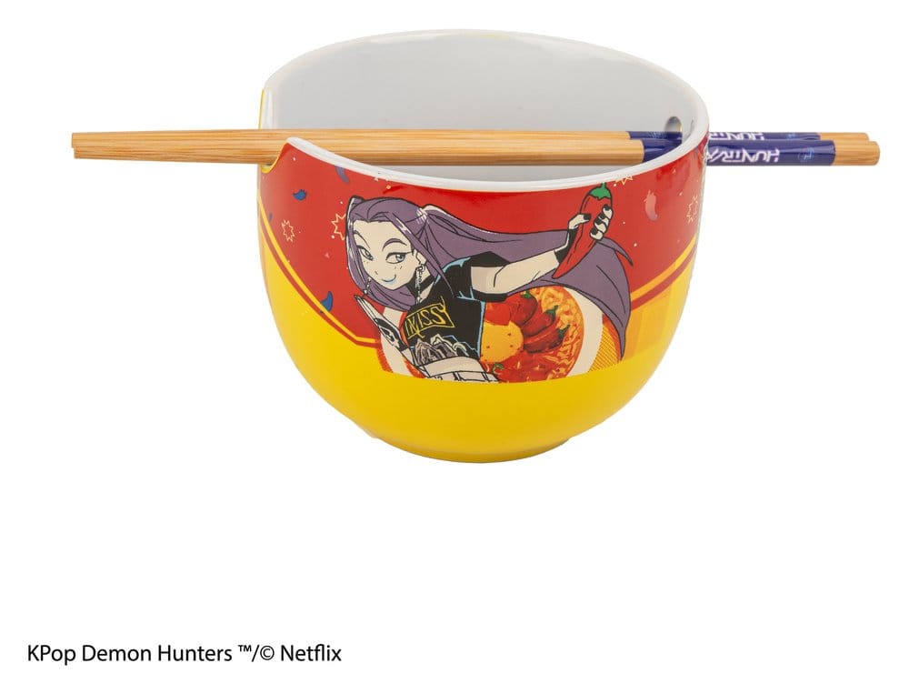 KPop Demon Hunters Ramen Bowl with Chopsticks Mira Spice Queen 4895205625945