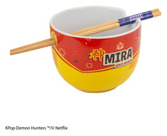 KPop Demon Hunters Ramen Bowl with Chopsticks Mira Spice Queen 4895205625945