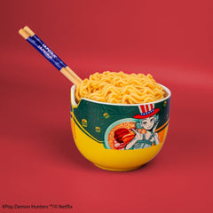 KPop Demon Hunters Ramen Bowl with Chopsticks Zoey Hamburger 4895205625952