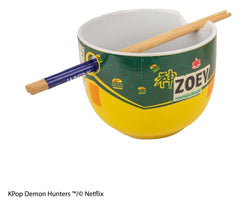 KPop Demon Hunters Ramen Bowl with Chopsticks Zoey Hamburger 4895205625952