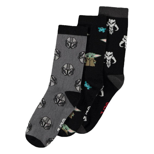 Star Wars: The Mandalorian Socks 3-Pack Three Icons 39-42 8718526139761