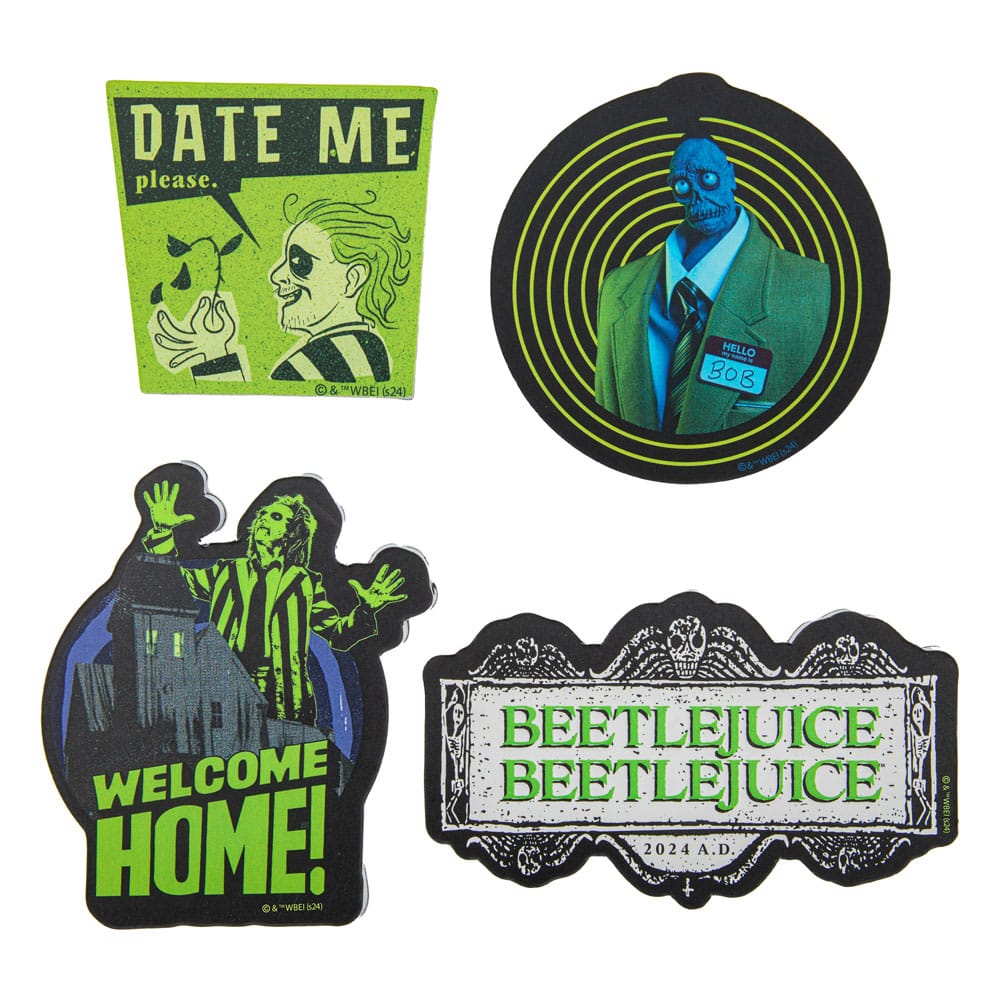 Beetlejuice Fridge Magnet 4-Pack 4895205619364