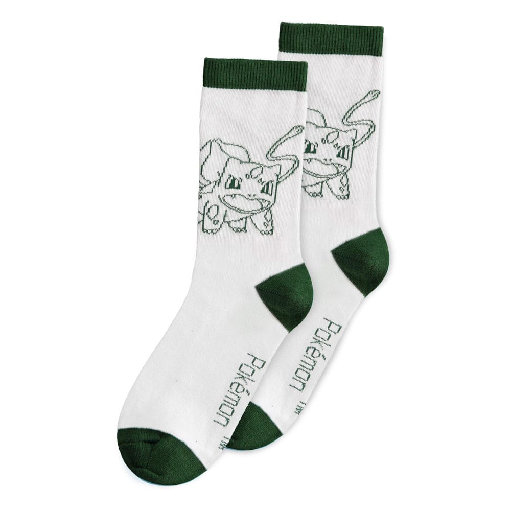 Pokemon Socks 3-Pack Charmander, Bulbasaur, Squirtle 43-46 8718526170825
